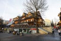 The large wooden building of Hotel Sabala